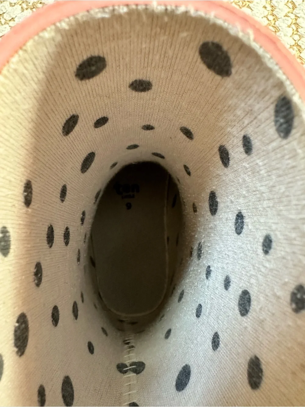 Kids Coral Waterproof Rain Boots with Teal Pull Tabs